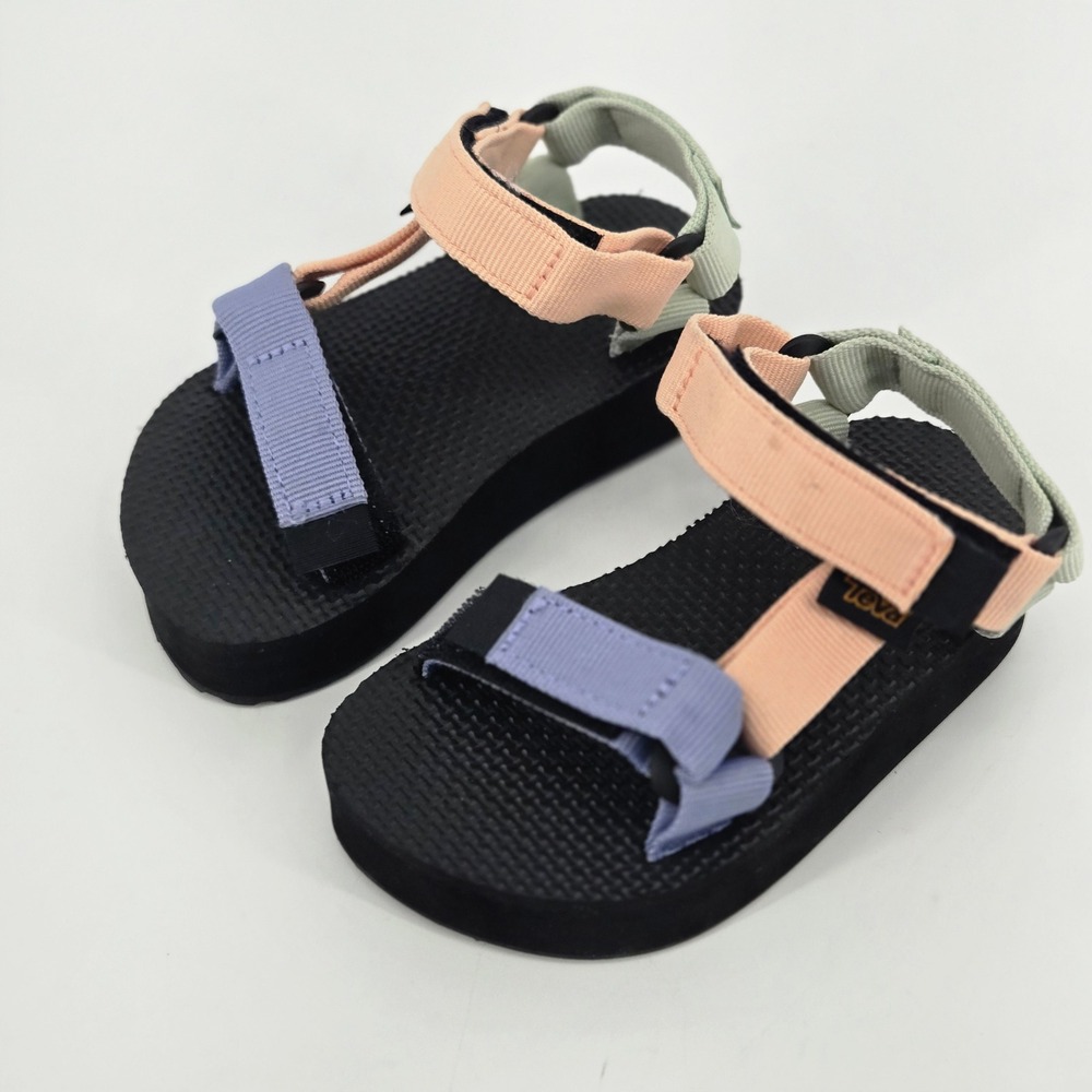 Teva Kids Midform Universal Geometric Sandals Color Block Platform Strapping 8